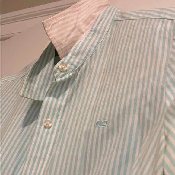 Vineyard Vines mint pinstripe button down - Picture 3 of 4